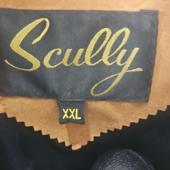 Scully Tan Suede Vest with Black Accents - Picture 2 of 10